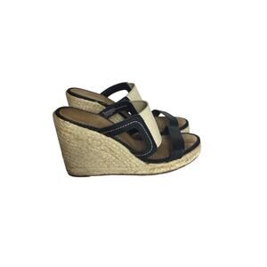 Tommy Bahama Women Wedge Espadrillen strap slip on open toe sandals Sz. 7B EUC